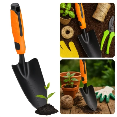 Afbeelding van Cheqo Tuinschep met Maataanduiding Stevig Tuinschepje Handschep Ergonomisch Handvat Tuinieren Schep Duurzaam Tuingereedschap Voor Planten