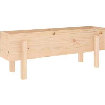 Afbeelding van vidaXL Plantenbak verhoogd 101x30x38 cm massief grenenhout