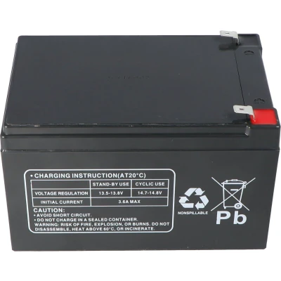 Afbeelding van Multipower MP12 12B loodbatterij 12 volt 12Ah,