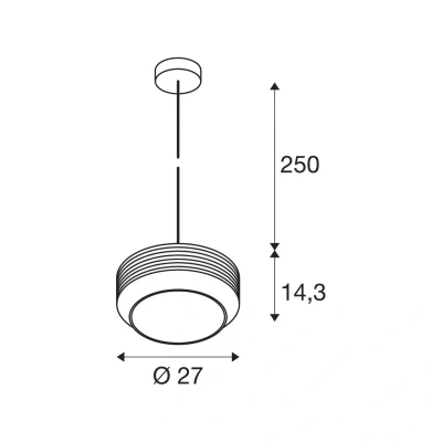 Afbeelding van Pantilo Rope 27 hanglamp, zilverkleurig, staal, Ø cm