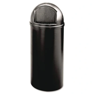 Afbeelding van Rubbermaid Commercial Marshal Afvalemmer, rond, polyethyleen, 38 l, zwart