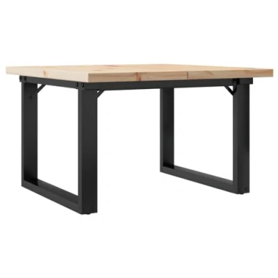 Afbeelding van vidaXL Salontafel O frame 70x70x40,5 cm grenenhout en staal