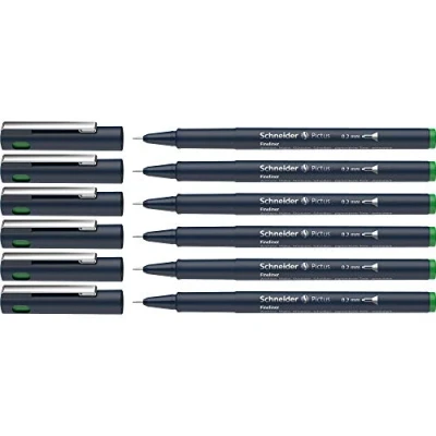 Afbeelding van Schneider Pictus Fineliner, lijndikte 0,2 mm, groen, 6 stuks