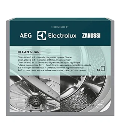 Afbeelding van AEG M2gcp600 Omdoos 20 / Clean And Care 3 In 1 (ontkalker, Ontvetter En Hygiënische Reiniger Voor Wasmachine Vaatwasser 6 Zakjes