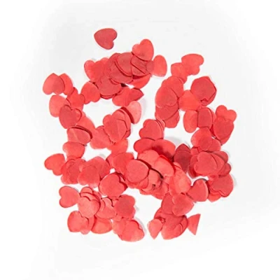 Afbeelding van Grote rode hartjes confetti