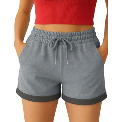 Afbeelding van Smith &amp; Solo Zomershorts voor dames, ideaal sport, hardlopen en training, Antraciet