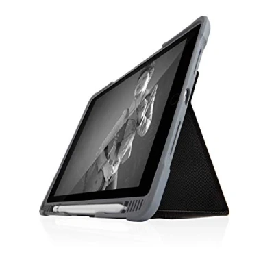 Image de STM dux Plus Duo Étui à rabat pour tablette robuste polycarbonate polyuréthanne thermoplastique (TPU) noir universitaire Apple 10.2 inch iPad (7ème génération 8ème 9ème génération)