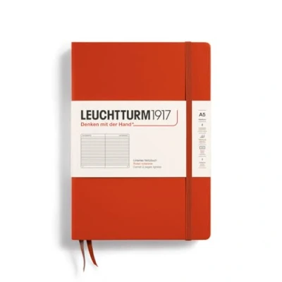 Afbeelding van Leuchtturm Notitieboek A5 Softcover Fox Red Gelinieerd