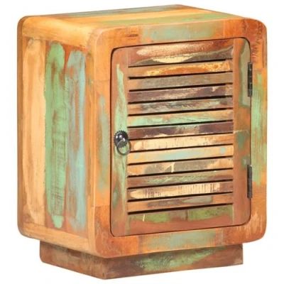 Afbeelding van Nachtkastje handgesneden 40x30x50 cm massief gerecycled hout