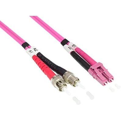 Image de Alcasa 15m LC/St câble de Fibre Optique OM4 Violet Câbles (15 m, OM4, LC, St, Male Connector/Male Connector, Violet)