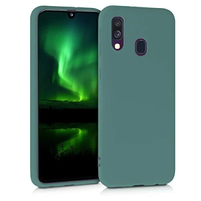 Afbeelding van kwmobile telefoonhoesje geschikt voor Samsung Galaxy A40 Hoesje smartphone Back cover in blauwgroen