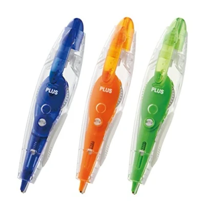 Afbeelding van PLUS Japan PS correctieroller potlood 2+1 gratis blauw/orgel groen 6 m x 4,2 mm