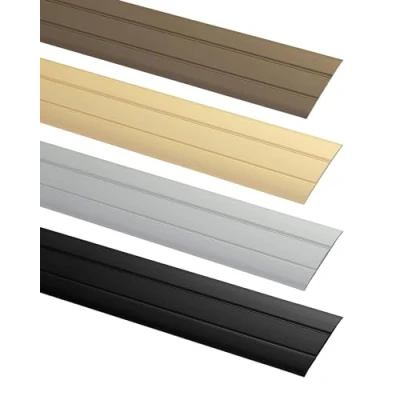 Afbeelding van ALPENSTAHL Zelfklevend overgangsprofiel, lengte 200 cm, breedte deurrail 37 mm, vlakke vloerrail voor vloeren, laminaat, aluminium sierlijst, vloerprofiel om te lijmen,