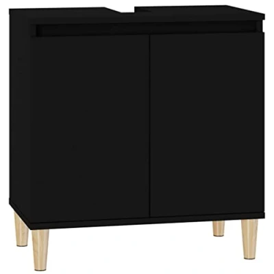 Image de vidaXL Meuble d&#039;évier gris béton 58x33x60 cm bois d&#039;ingénierie857116