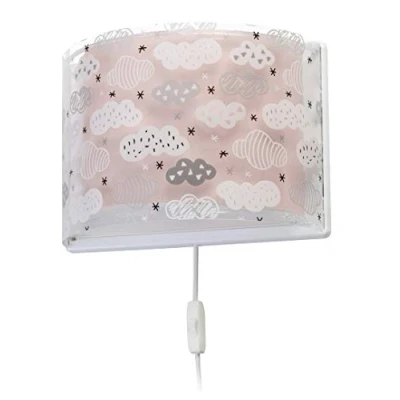 Afbeelding van Dalber Clouds Wandlamp voor kinderen, roze, 15 W