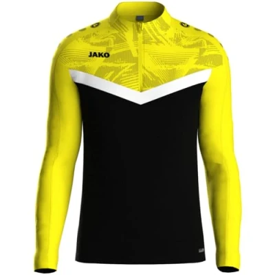 Afbeelding van JAKO Ziptop Iconic rood/wijnrood L zwart/zachtgeel / XXL