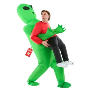 Afbeelding van Morph Red Abductee Alien Pmu Opblaasbaar Volwassenenkostuum, One Size