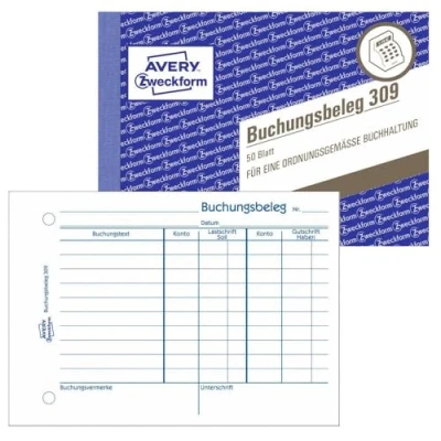 Afbeelding van Avery 309 Blue White Paper 148 mm 105