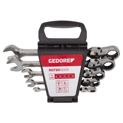 Afbeelding van Gedore Red Ringratel steeksleutelset Met Kniegewricht Sw 8 19 Mm 5 delig