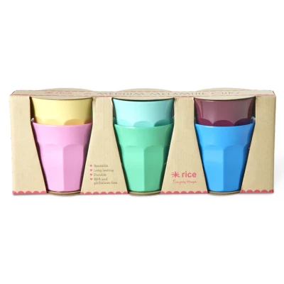 Afbeelding van Rice Melamine Beker Show Your True Colors 6 pack