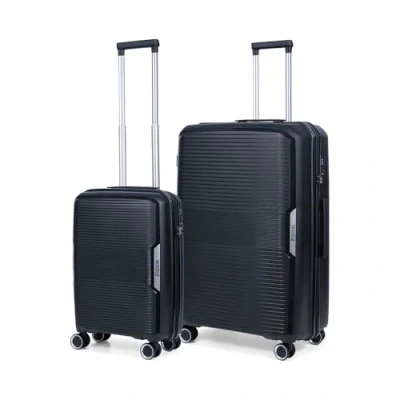 Afbeelding van TravelZ Swinger Kofferset 2 delig Handbagage 55cm + 78cm grote koffer TSA slot Zwart