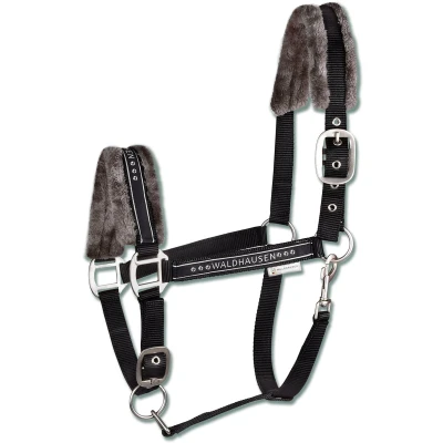 Afbeelding van Waldhausen Halter Elegant Paardenhalster Zwart Pony