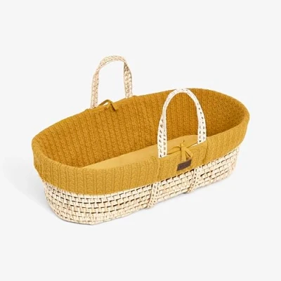 Afbeelding van The Little Green Sheep Organic Knit Moses Basket Set Honey