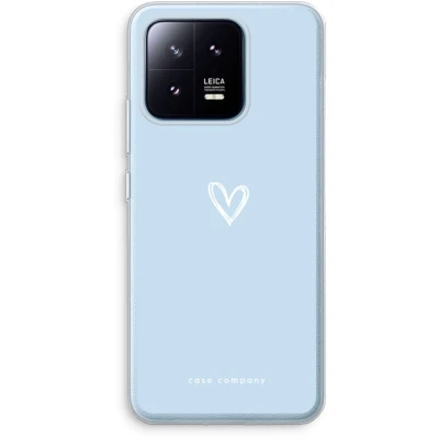 Afbeelding van Case Company® hoesje geschikt voor Xiaomi 13 Pro Klein Hart Blauw Soft Cover Telefoonhoesje Bescherming aan alle Kanten en Schermrand
