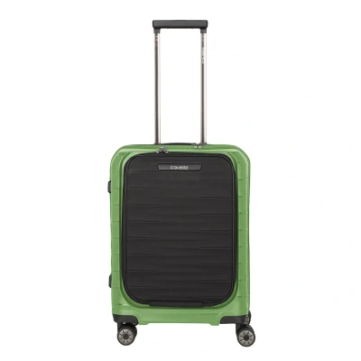 Afbeelding van Travelite Mooby 4w Trolley S Frontpocket green Harde Koffer