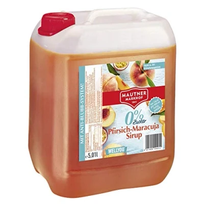 Afbeelding van Mautner Markhof Perzik Maracuja 0% suiker siroop 5 l