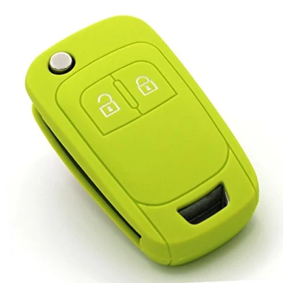 Afbeelding van Finest Folia OE siliconen hoes voor autosleutels met 2 knoppen limoengroen