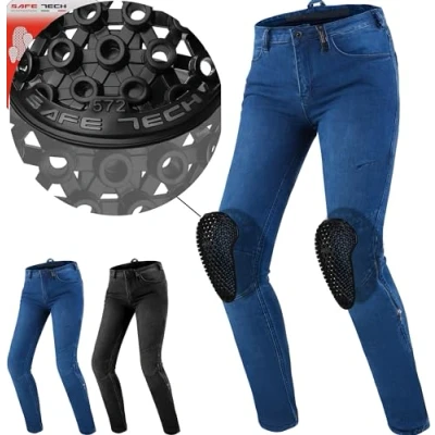 Afbeelding van SHIMA Metro Dames Blauw Motor Jeans Maat 26/32 Broek
