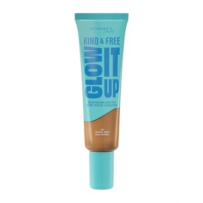 Afbeelding van Rimmel London Kind &amp; Free GLOW IT UP Fond de teint hydratant, 400, Natural Beige, Apaise la peau sensible, Coloré sain et lumineux, Hydrate toute journée, 30 ml