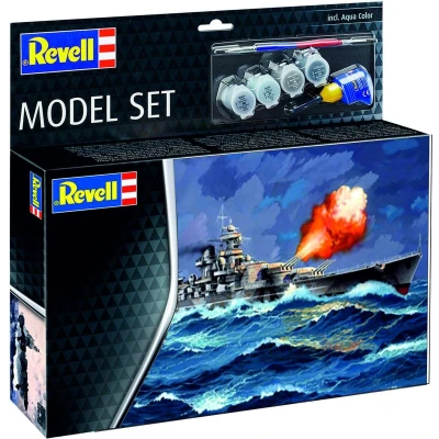 Afbeelding van 1:1200 Revell 65181 Battleship Gneisenau Model Set Plastic Modelbouwpakket