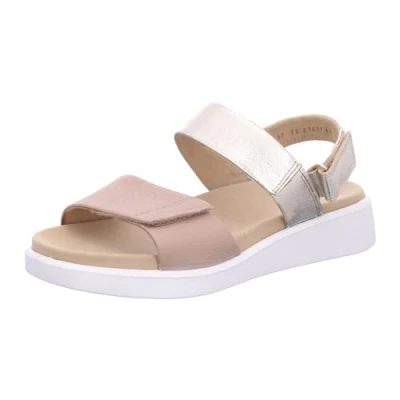 Afbeelding van ara Sandalen met sleehak, Dames, Maat: 41, Goud Leer