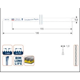 Afbeelding van Decoupeerzaagbladen Bosch T718AF Geschikt voor Metaal MG 51 BI (set van 5)