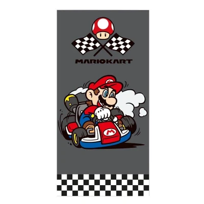 Afbeelding van Mario Kart Badlaken 100% Katoen Race Gaming Fans Beach Bath Pool 70cm x 140cm