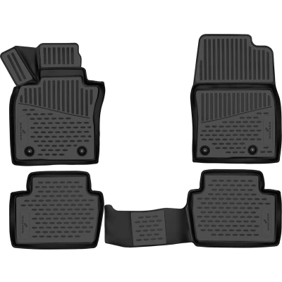 Afbeelding van WALSER XTR 75277 Vloermatset Waterdicht Rubber voor en achter Zwart Op maat gemaakt