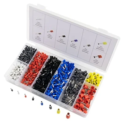 Afbeelding van SeKi 17404 stuks 1200 adereindhulzen 0,50 mm² 10 geïsoleerde hulzen op kleur gesorteerd volgens DIN norm