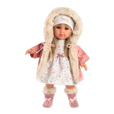 Afbeelding van Llorens pop Elena met roze jasje 35 cm