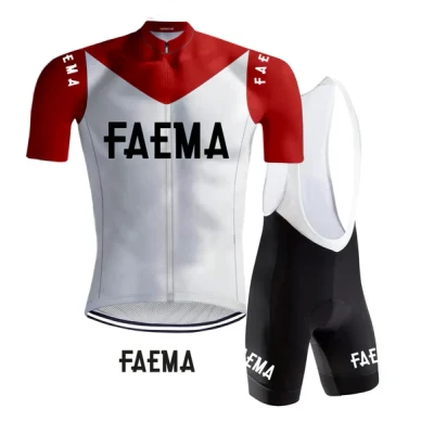 Afbeelding van Retro Wielertenue Faema REDTED XXL