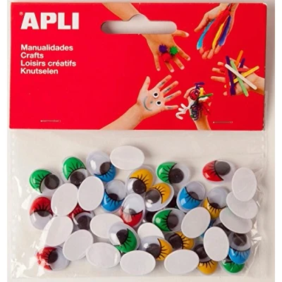Afbeelding van APLI 40 kleurrijke mobiele ogen 8410782130598 0001