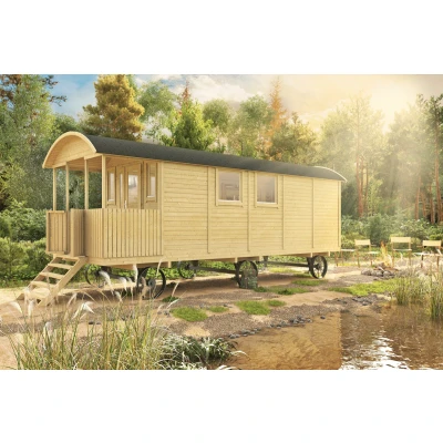 Afbeelding van Circuswagen Kathleen 19mm vuren onbehandeld 720 x 240 cm excl. onderstel