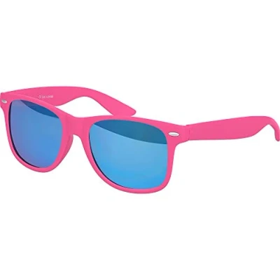 Afbeelding van Nerd zonnebril UV400 CAT 3 CE rubber retro stijl uniseks vintage bril met veerscharnier voor vrouwen mannen (verschillend)