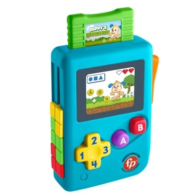 Afbeelding van Fisher Price Educatief speelgoed, mijn eerste spelconsole, lacht en ontwaken met muziek lichten voor pasgeborenen baby&#039;s vanaf 6 maanden, Franse versie, HXB59
