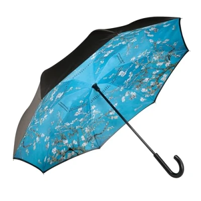 Afbeelding van Goebel Vincent van Gogh Upside Down Paraplu Amandelboom blauw Artis Orbis 108cm