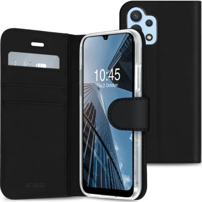Afbeelding van Samsung Galaxy A32 (4G) Hoesje Met Pasjeshouder Accezz Wallet Softcase Bookcase Zwart