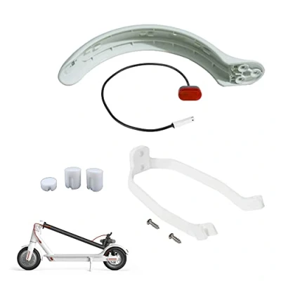 Afbeelding van Fututech Achterspatbordset voor Xiaomi M365 Pro achterlicht houder stofkap remlicht scooter accessoires elektrische reserveonderdeel (wit)