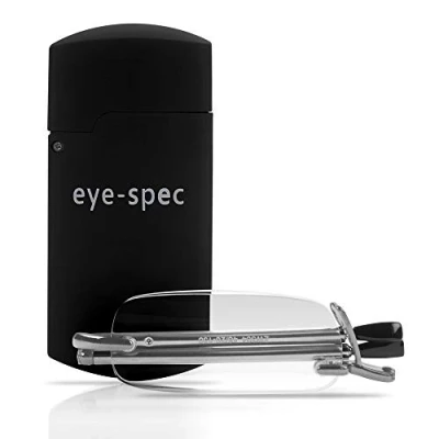 Afbeelding van Eye spec pocket Opvouwbare leesbril, elegant randloos design met compact etui (1,75, zwart)