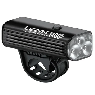 Afbeelding van Macro Drive 1400+ Voorlicht Fietslamp Fiets koplamp Fietsverlichting 1400 lumen 7 standen 300 branduren Zwart